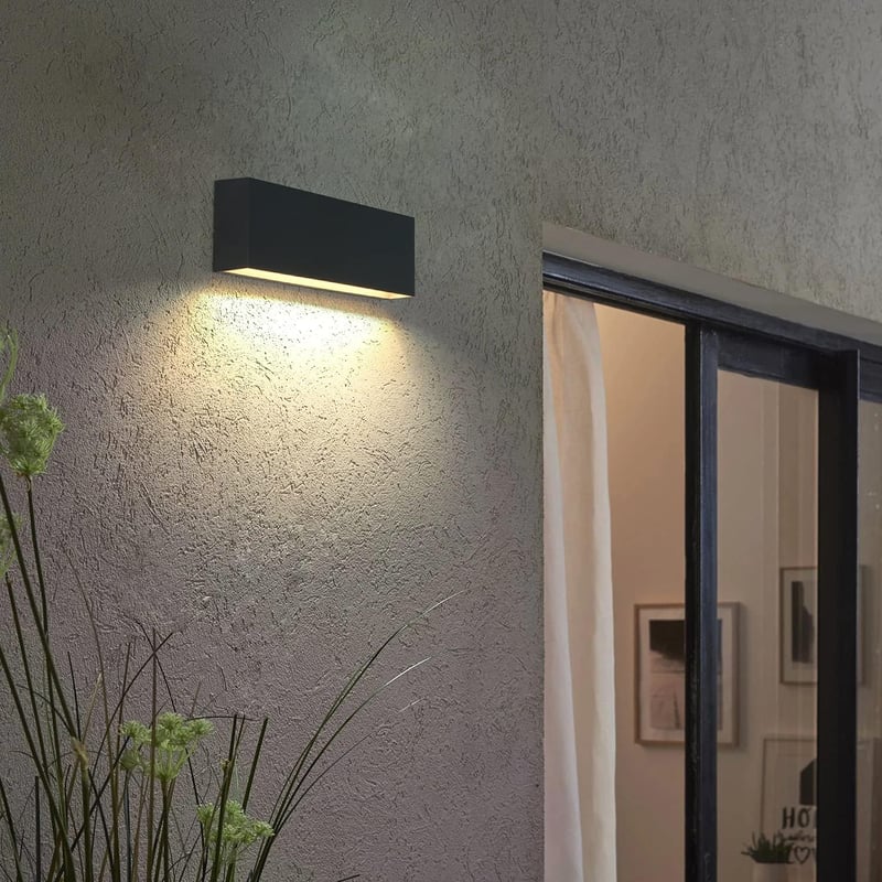 DAWALIGHT 2 darabos 6W LED kültéri fali lámpa, IP65 vízálló, meleg fehér 3000K