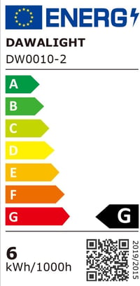 DAWALIGHT 2 darabos 6W LED kültéri fali lámpa, IP65 vízálló, meleg fehér 3000K 9