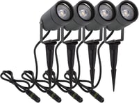DAWALIGHT 4 darabos talajszpot szett GU10 IP65 vízálló kerti lámpa meleg fehér LED 1