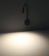 DAWALIGHT Fali Olvasólámpa 2 db Flexibilis Gönyörlábas LED 3W Fekete Hálószobai Fali Lámpa Kapcsolóval 6