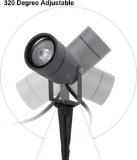 DAWALIGHT kertilámpa GU10 5W meleg fehér IP65 vízálló kerti lámpa alumínium szürke 4