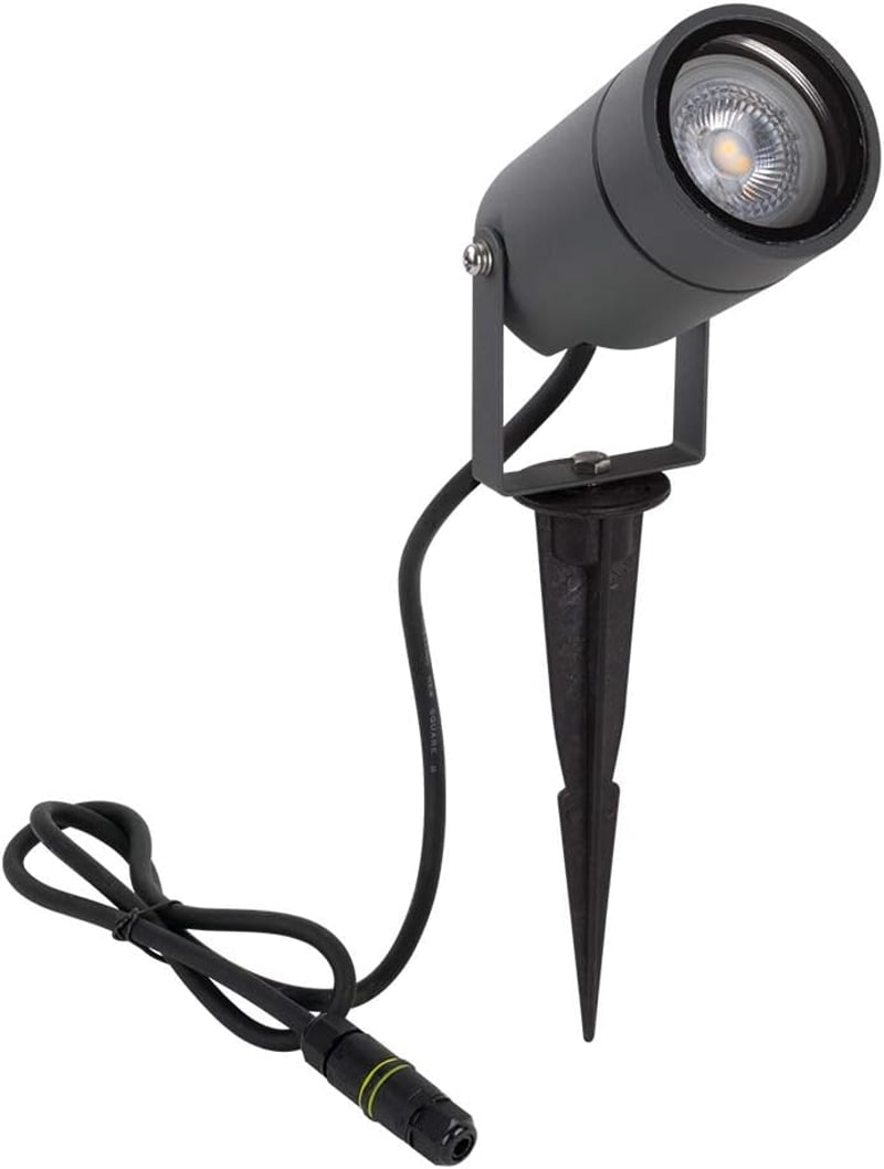 DAWALIGHT kertilámpa GU10 5W meleg fehér IP65 vízálló kerti lámpa alumínium szürke