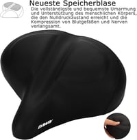 DAWAY C40 Extra Puha Kerékpár Nyereg - Nagyméretű Memóriahabos Ülés Férfiaknak és Nőknek, Univerzális Bicikli Ülés MTB, E-bike, Városi és Or 3