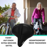 DAWAY C40 Extra Puha Kerékpár Nyereg - Nagyméretű Memóriahabos Ülés Férfiaknak és Nőknek, Univerzális Bicikli Ülés MTB, E-bike, Városi és Or 7