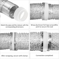 DAWRIS 2db Szűkítő Csatlakozó 120-160mm Rozsdamentes Bilinccsel Szellőzéshez 5
