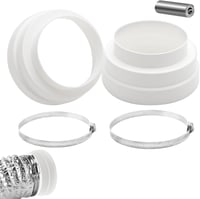 DAWRIS 2db Szűkítő Csatlakozó 120-160mm Rozsdamentes Bilinccsel Szellőzéshez 1