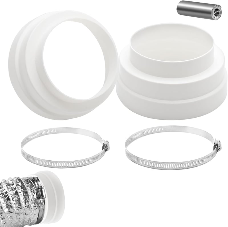 DAWRIS 2db Szűkítő Csatlakozó 120-160mm Rozsdamentes Bilinccsel Szellőzéshez