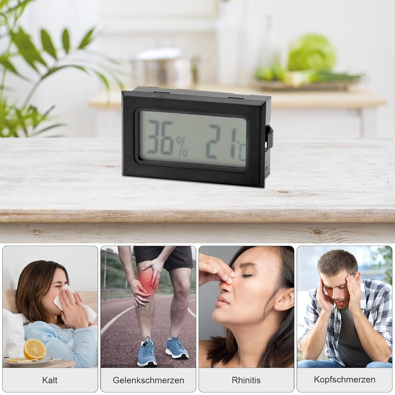 DAWRIS 5 db Mini Digitális Hőmérő Páratartalom Mérő LCD Kijelzővel