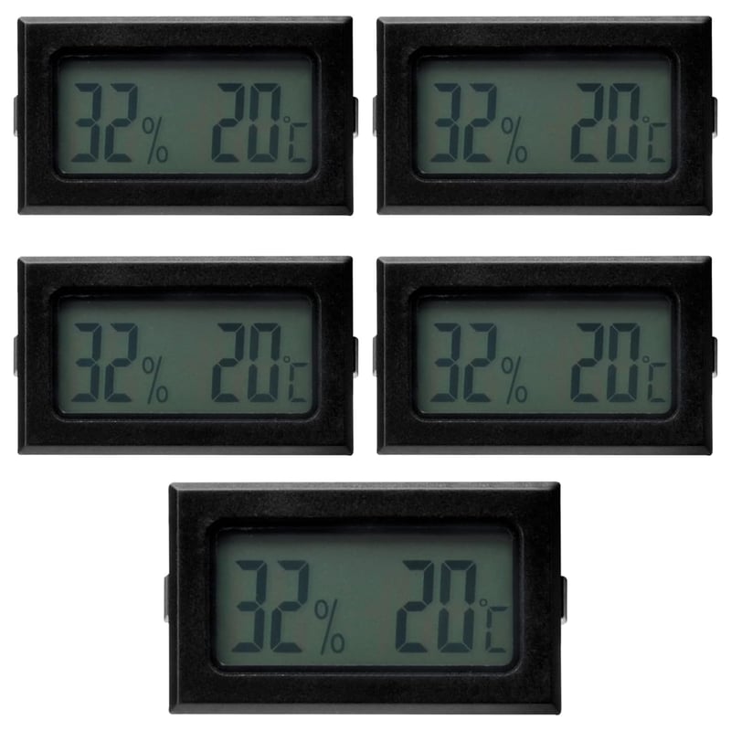 DAWRIS 5 db Mini Digitális Hőmérő Páratartalom Mérő LCD Kijelzővel
