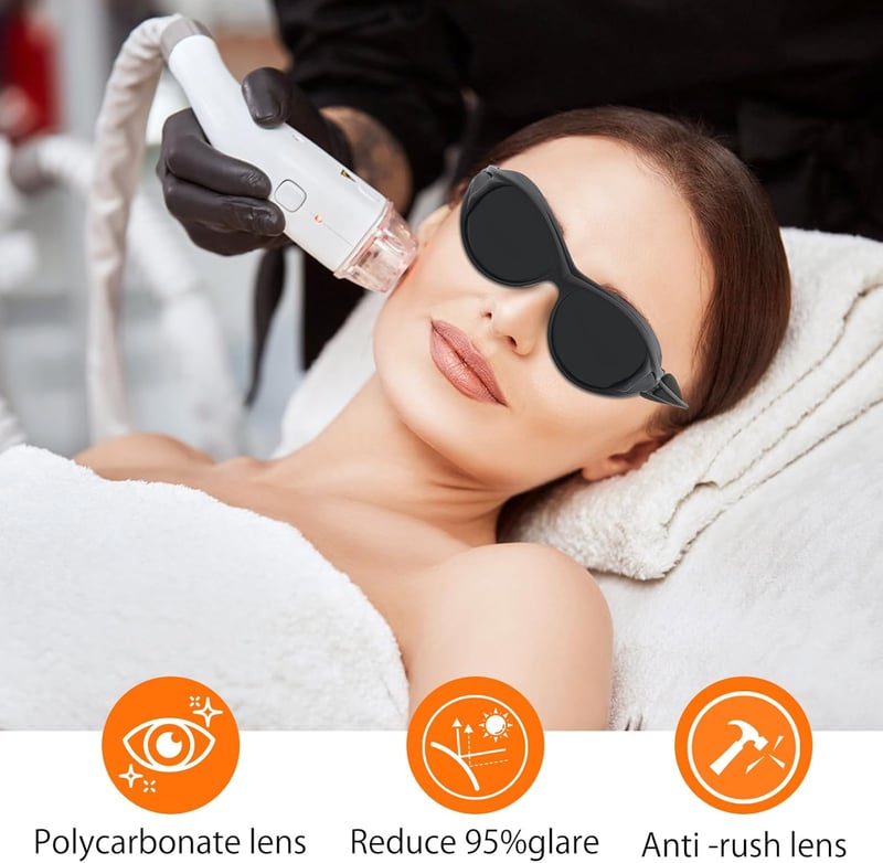 DAWRIS IPL Lézerszemüveg UV Védelemmel Hajeltávolítás Szoláriumhoz Uniszex