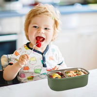 DAWRIS Rozsdamentes Bento Box 2 Rekeszes Gyerek Ebéddoboz Osztóval 5