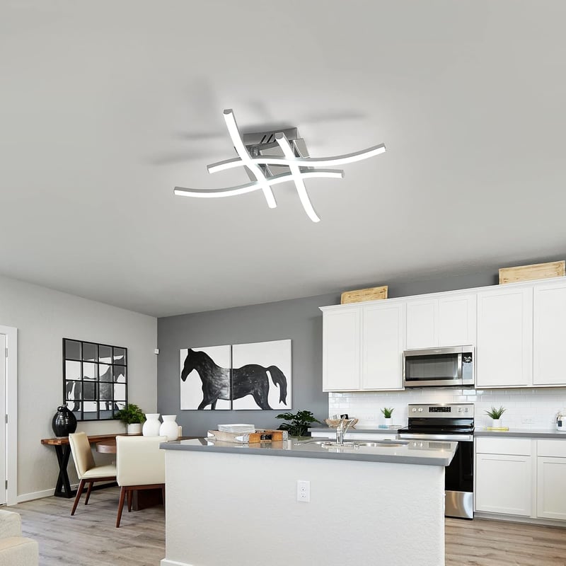 DAXGD 24W LED Mennyezeti Lámpa Hideg Fehér 6500K Hálószoba Konyha Fürdőszoba