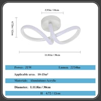 DAXGD Modern LED Mennyezeti Lámpa 20W Ívelt Dizájn Hálószoba Nappali Konyha 6