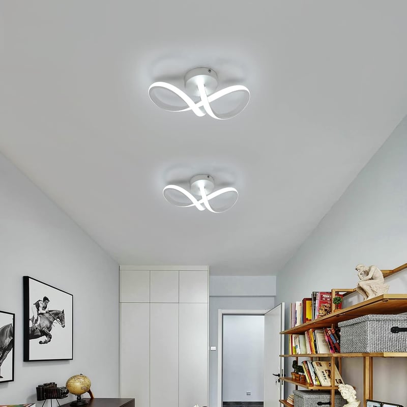 DAXGD Modern LED Mennyezeti Lámpa 20W Ívelt Dizájn Hálószoba Nappali Konyha