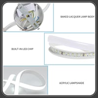 DAXGD Modern LED Mennyezeti Lámpa 20W Ívelt Dizájn Hálószoba Nappali Konyha 7
