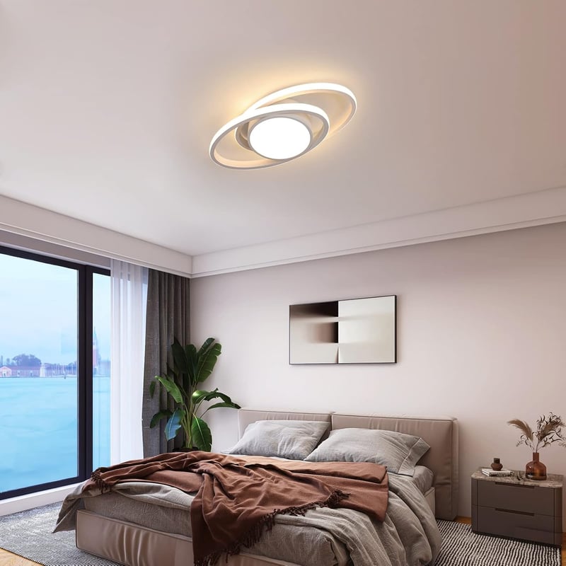 DAXGD Modern LED Mennyezeti Lámpa 39W Fehér Bolygó Dizájn Meleg Fehér 3000K