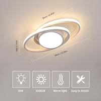 DAXGD Modern LED Mennyezeti Lámpa 39W Fehér Bolygó Dizájn Meleg Fehér 3000K 2