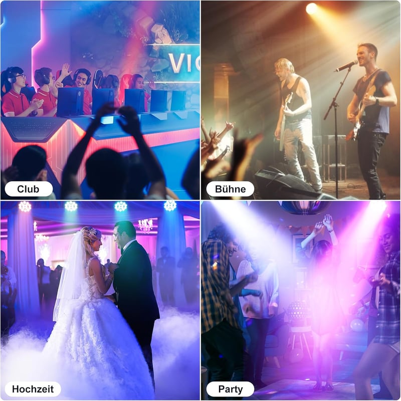 DayFlicker LED Par Spotlight 210W RGBW Színváltó Lámpa DMX512 Vezérléssel