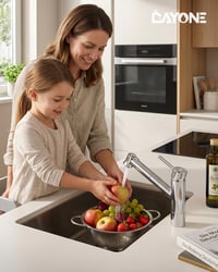 Kuchynská batéria DAYONE s vyťahovacou sprškou, vysokotlaková drezová batéria s 2 funkciami oplachovania, 120° otočná zmiešavacia batéria do kuchyne, baru alebo karavanu 2