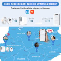 Daytech Vészjelző Gomb Időseknek - WiFi Tuya Smart SOS Rendszer Mobiltelefonra - Segélyhívó Betegeknek, Fogyatékkal Élőknek és Gyermekeknek 2