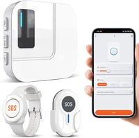 Daytech Vészjelző Gomb Időseknek - WiFi Tuya Smart SOS Rendszer Mobiltelefonra - Segélyhívó Betegeknek, Fogyatékkal Élőknek és Gyermekeknek 1