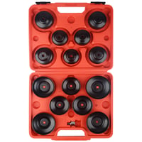 DAYUAN univerzalni set ključeva za filter ulja od 15 dijelova, 65-100 mm, adapteri 3/8" i 1/2" 2