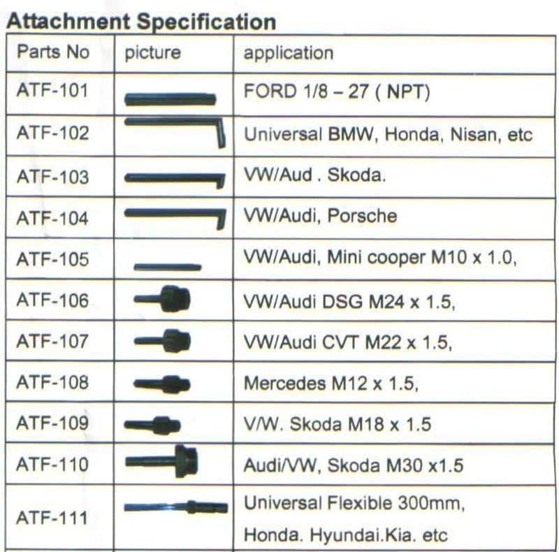DAYUAN 6L Automata Váltóolaj Töltő 14 ATF Adapter Olajcsere Készlet