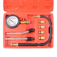 DAYUAN Kompressziómérő Készlet Autómotorokhoz - M10, M12, M14, M18 Adapterekkel, 0-20 bar/0-300 psi Mérési Tartomány, Piros 3