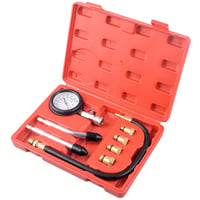 DAYUAN Kompressziómérő Készlet Autómotorokhoz - M10, M12, M14, M18 Adapterekkel, 0-20 bar/0-300 psi Mérési Tartomány, Piros 2
