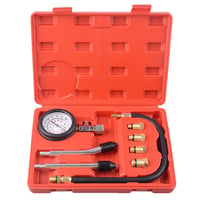 DAYUAN Kompressziómérő Készlet Autómotorokhoz - M10, M12, M14, M18 Adapterekkel, 0-20 bar/0-300 psi Mérési Tartomány, Piros 1