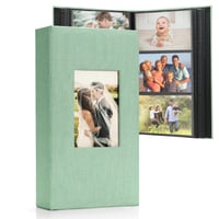 DazSpirit Zasúvací fotoalbum na 408 fotografií (10x15 cm) – V plátennej väzbe, prispôsobiteľný, čierny – Pre rodinné, svadobné, cestovateľské a detské spomienky 1