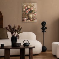 Tablou Canvas Vintage cu Flori Dazzlewall, Decorațiune de Perete în Stil Rural Francez pentru Baie, Dormitor, Living, 30x40 cm, Fără Ramă 4