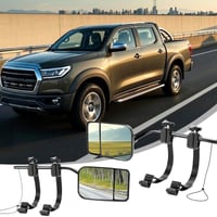 DAZZTIME Prídavné spätné zrkadlá na karavan, 2 ks univerzálne ťažné zrkadlá, vonkajšie spätné zrkadlá pre obytné autá a osobné automobily, zaoblený obdĺžnik D 4