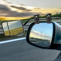 DAZZTIME Prídavné spätné zrkadlá na karavan, 2 ks univerzálne ťažné zrkadlá, vonkajšie spätné zrkadlá pre obytné autá a osobné automobily, zaoblený obdĺžnik D 6