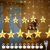 DAZZTIME LED Csillag Fényfüzér - Ablakdísz Távirányítóval, 8 Világítási Móddal, Időzítővel - Karácsonyi Dekoráció, Esküvői Kellék, Hálószoba 4
