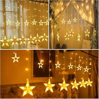 DAZZTIME LED Csillag Fényfüzér - Ablakdísz Távirányítóval, 8 Világítási Móddal, Időzítővel - Karácsonyi Dekoráció, Esküvői Kellék, Hálószoba 6