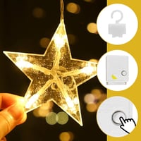 DAZZTIME LED Csillag Fényfüzér - Ablakdísz Távirányítóval, 8 Világítási Móddal, Időzítővel - Karácsonyi Dekoráció, Esküvői Kellék, Hálószoba 3
