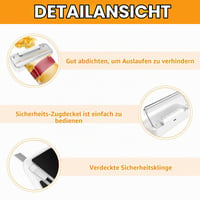 DAZZTIME Mini zváračka fólií 2 v 1 s rezačkou, prenosný nabíjateľný uzatvárač s magnetickou základňou, na plastové vrecká a balenia snackov 3