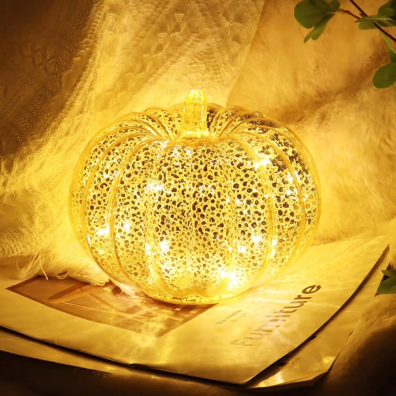 DAZZTIME Világító Tökdekoráció Őszi Dekoráció Halloween Asztal Díszítés