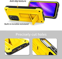 Samsung Galaxy A03s 360°-os Ütésálló Tok Állvánnyal - Sárga 6