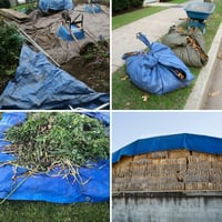 GARDENIX szürke védőponyva 120g/m² - erős, vízálló takarófólia 2x4m 6
