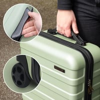 Cabin Max Anode Fekete Kemény Héjú Kabinbőrönd, Könnyű ABS Gurulós Utazótáska 4 Kerékkel, Wizz Air Kompatibilis 40x30x20cm 12