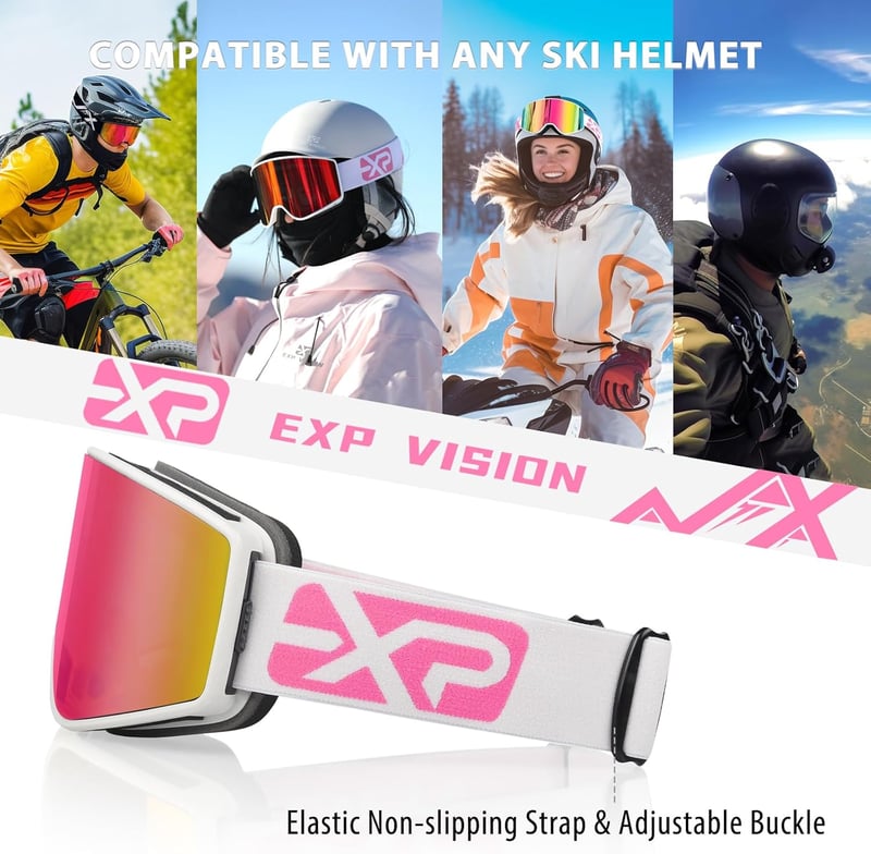 EXP VISION OTG Síszemüveg - Szemüvegeseknek, UV-védelemmel, Sisakkompatibilis