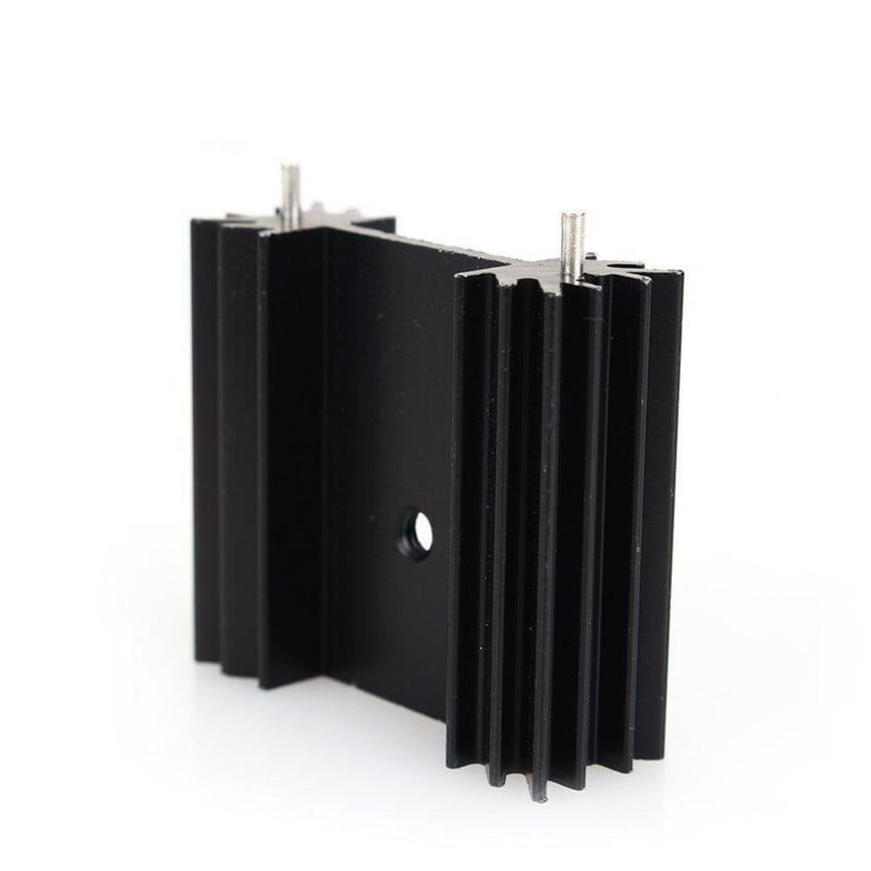 Easycargo fekete anodizált TO-220 alumínium hűtőborda MOSFET-hez, 5 db-os csomag