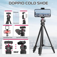 ULANZI TT51 kompakt állvány távirányítóval, 360°-os gömbfejjel, 138 cm-ig nyújtható, iPhone és Samsung okostelefonokhoz 2