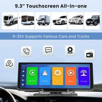 Hikity 9,3" IPS érintős autórádió vezeték nélküli CarPlay-jel, Android Auto, dupla kamera, 64GB TF kártya 4