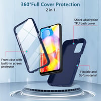 Samsung Galaxy A13 360 fokos védőtok beépített kijelzővédővel - Kék 2