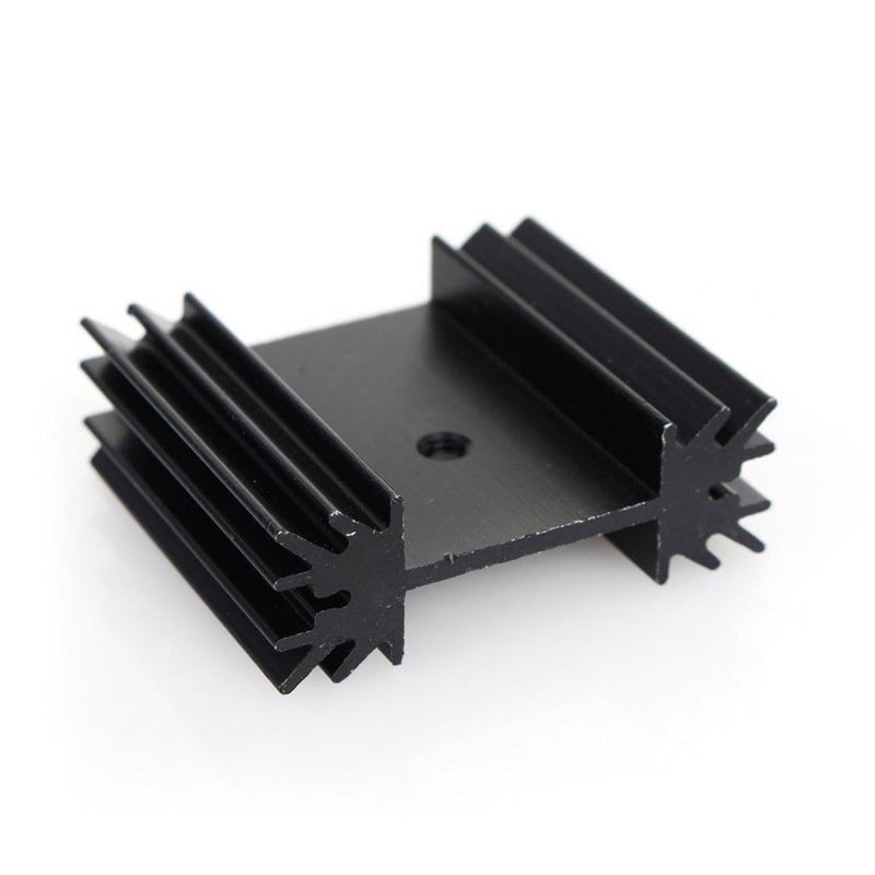 Easycargo fekete anodizált TO-220 alumínium hűtőborda MOSFET-hez, 5 db-os csomag