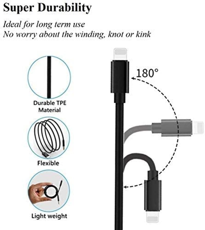 esbeecables MFi Tanúsított Lightning - 3.5 mm AUX Kábel iPhone 14/13/12/11/XS/XR/X/8/7/6 Készülékekhez - Autó, Otthoni Hifi Rendszer Csatlak