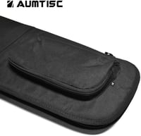AUMTISC Taktikai Fegyvertáska 112/122/132 cm - Puska Tok Párnázott Nylon Anyagból, Vállpánttal és Kiegészítő Zsebekkel, Vadászathoz 4